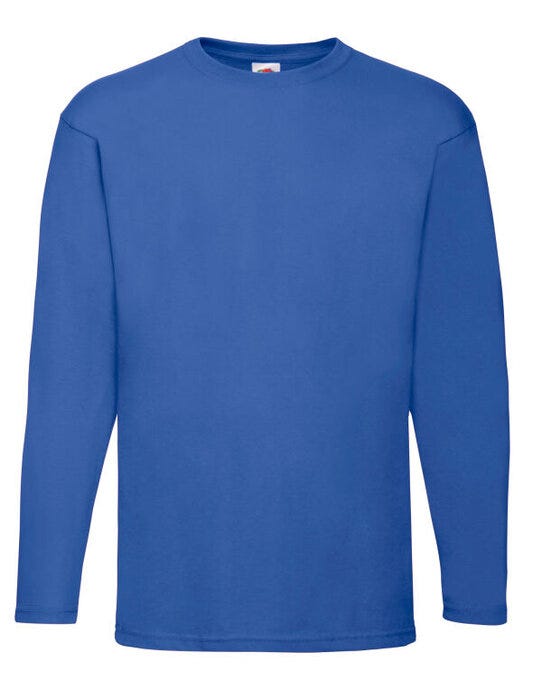 Fruit Of The Loom 61038 FOTL Mens Valueweight Long Sleeve T - Royal