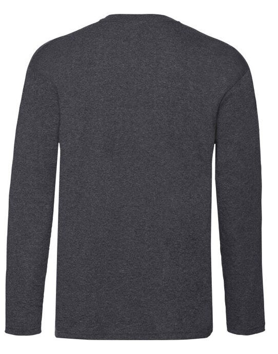 Fruit Of The Loom 61038 FOTL Mens Valueweight Long Sleeve T - Dark Heather