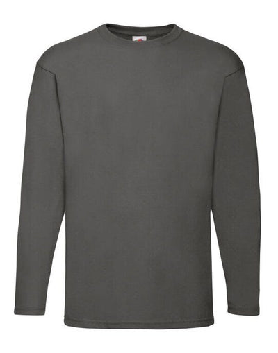 Fruit Of The Loom 61038 FOTL Mens Valueweight Long Sleeve T - Light Graphite