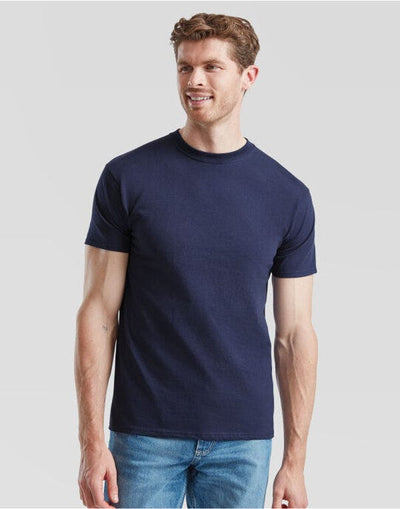 Fruit Of The Loom 61044 FOTL Mens Super Premium T - Navy Blue