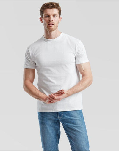 Fruit Of The Loom 61044 FOTL Mens Super Premium T - White