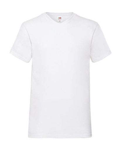 Fruit Of The Loom 61066 FOTL Mens Valueweight V-Neck T - White