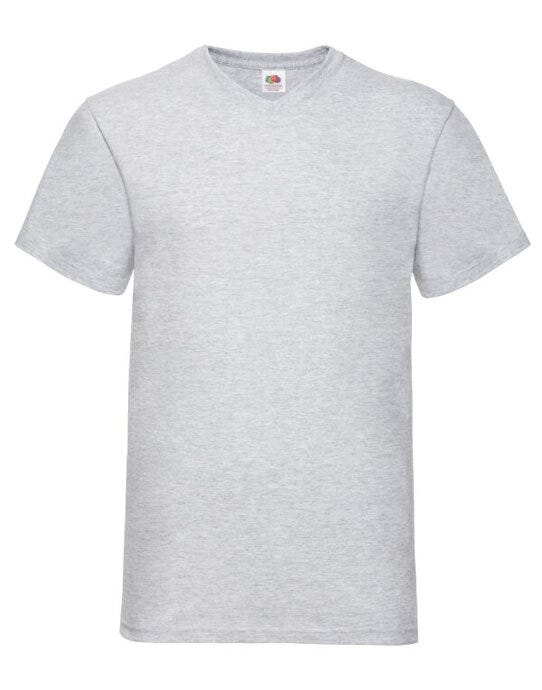 Fruit Of The Loom 61066 FOTL Mens Valueweight V-Neck T - Heather Grey
