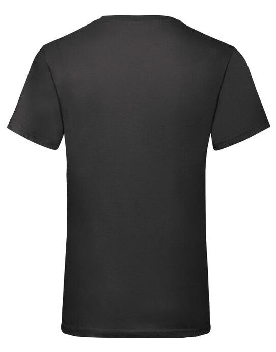 Fruit Of The Loom 61066 FOTL Mens Valueweight V-Neck T - Black