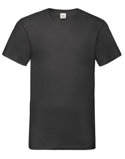 Fruit Of The Loom 61066 FOTL Mens Valueweight V-Neck T - Black