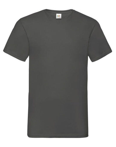 Fruit Of The Loom 61066 FOTL Mens Valueweight V-Neck T - Light Graphite