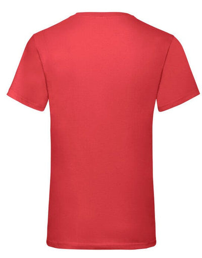 Fruit Of The Loom 61066 FOTL Mens Valueweight V-Neck T - Red