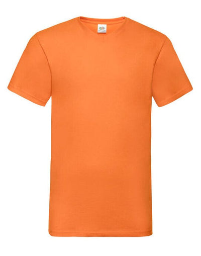 Fruit Of The Loom 61066 FOTL Mens Valueweight V-Neck T - Orange