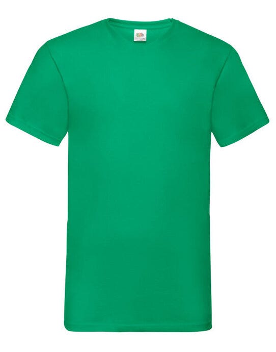 Fruit Of The Loom 61066 FOTL Mens Valueweight V-Neck T - Kelly Green