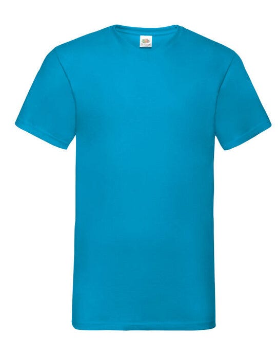 Fruit Of The Loom 61066 FOTL Mens Valueweight V-Neck T - Azure Blue