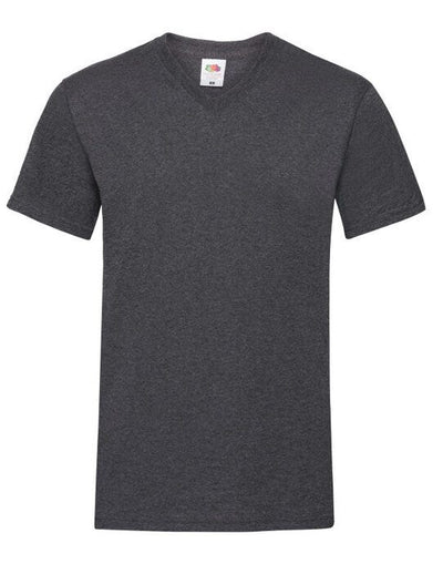 Fruit Of The Loom 61066 FOTL Mens Valueweight V-Neck T - Dark Heather
