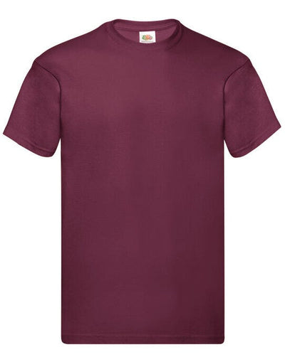 Fruit Of The Loom 61082 FOTL Mens Original T - Burgundy