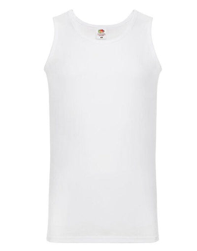 Fruit Of The Loom 61098 FOTL Mens Valueweight Athletic Vest - White