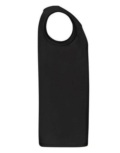 Fruit Of The Loom 61098 FOTL Mens Valueweight Athletic Vest - Black
