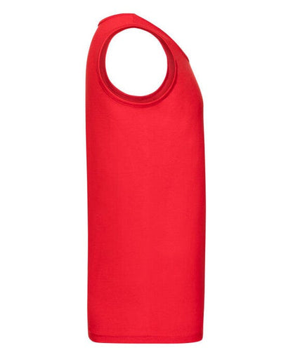 Fruit Of The Loom 61098 FOTL Mens Valueweight Athletic Vest - Red