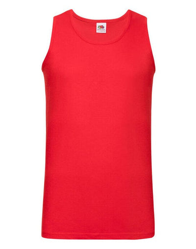 Fruit Of The Loom 61098 FOTL Mens Valueweight Athletic Vest - Red