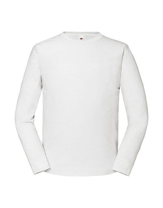 Fruit Of The Loom 61360 FOTL Mens Iconic 195 Premium LS T - White