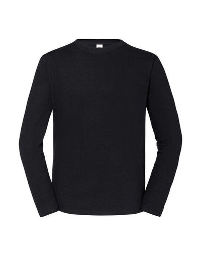 Fruit Of The Loom 61360 FOTL Mens Iconic 195 Premium LS T - Black