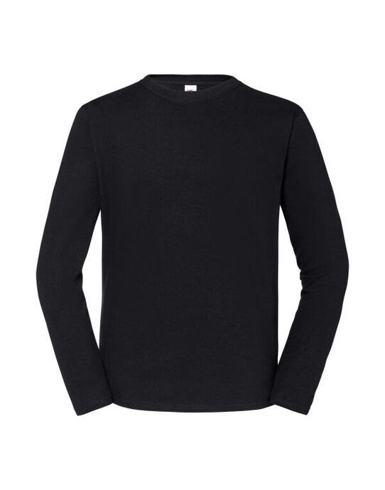 Fruit Of The Loom 61360 FOTL Mens Iconic 195 Premium LS T - Black