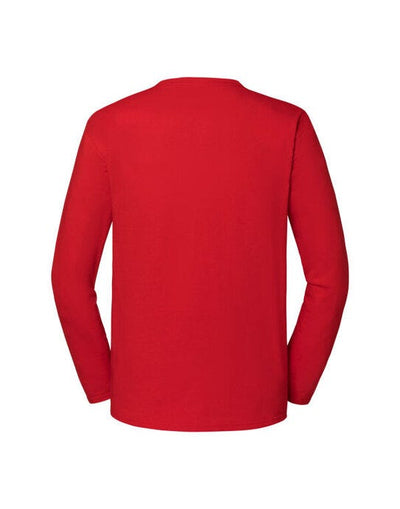 Fruit Of The Loom 61360 FOTL Mens Iconic 195 Premium LS T - Red