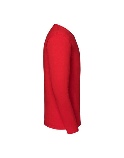 Fruit Of The Loom 61360 FOTL Mens Iconic 195 Premium LS T - Red