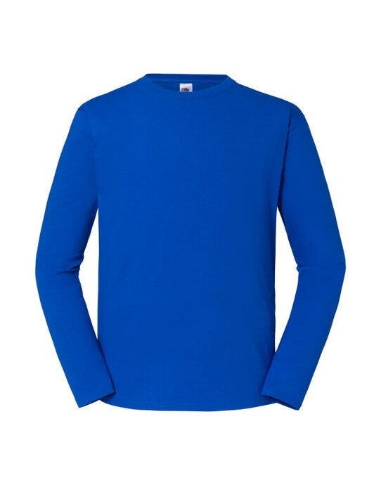 Fruit Of The Loom 61360 FOTL Mens Iconic 195 Premium LS T - Royal