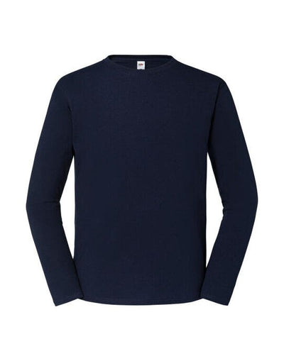 Fruit Of The Loom 61360 FOTL Mens Iconic 195 Premium LS T - Deep Navy