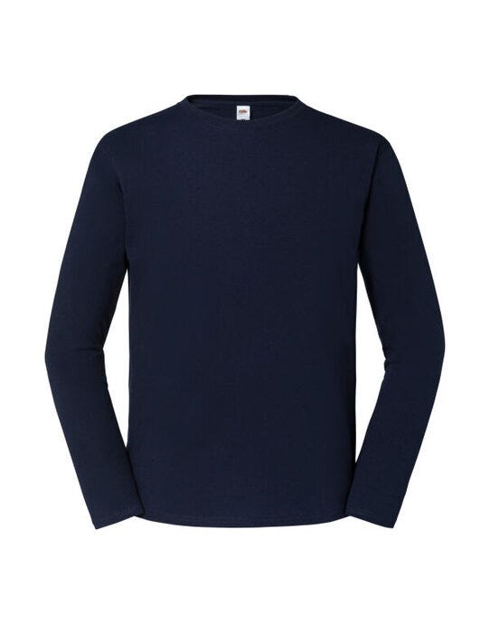 Fruit Of The Loom 61360 FOTL Mens Iconic 195 Premium LS T - Deep Navy