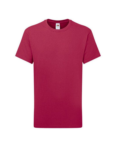 Fruit Of The Loom 61363 FOTL Kids Iconic 195 T - Cranberry
