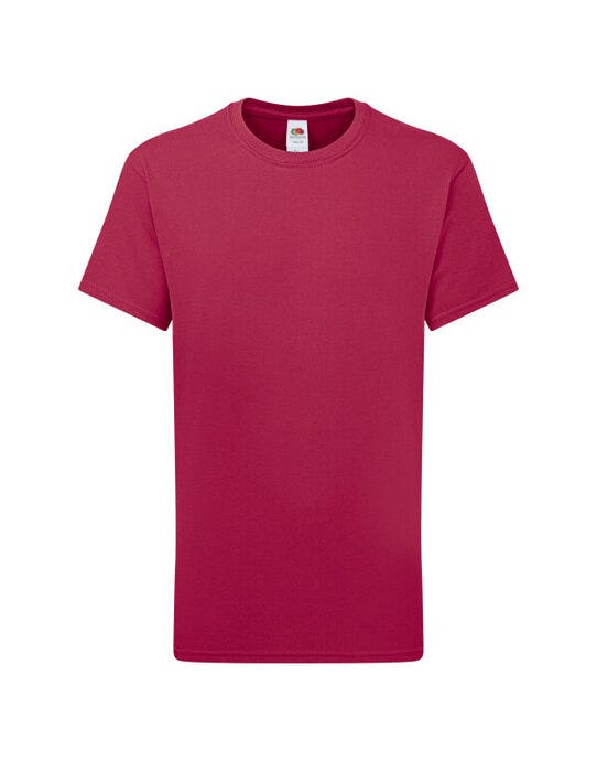 Fruit Of The Loom 61363 FOTL Kids Iconic 195 T - Cranberry