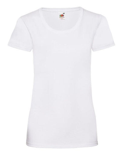 Fruit Of The Loom 61372 FOTL Ladies Valueweight T - White