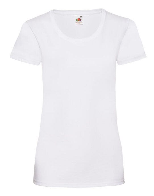 Fruit Of The Loom 61372 FOTL Ladies Valueweight T - White