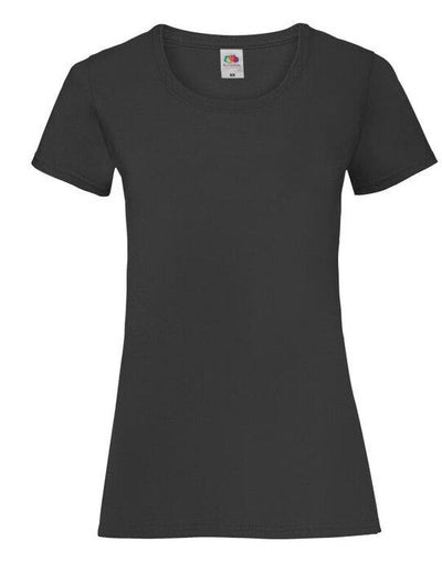 Fruit Of The Loom 61372 FOTL Ladies Valueweight T - Black