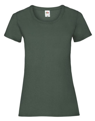 Fruit Of The Loom 61372 FOTL Ladies Valueweight T - Bottle Green