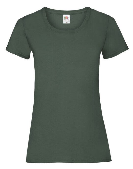 Fruit Of The Loom 61372 FOTL Ladies Valueweight T - Bottle Green