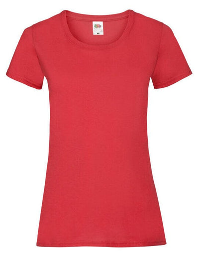 Fruit Of The Loom 61372 FOTL Ladies Valueweight T - Red