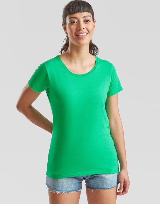 Fruit Of The Loom 61372 FOTL Ladies Valueweight T - Kelly Green