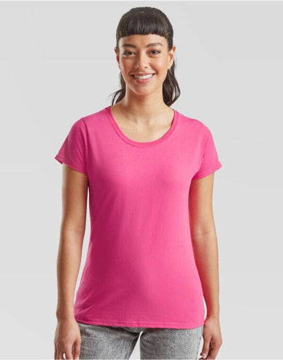 Fruit Of The Loom 61372 FOTL Ladies Valueweight T - Fuchsia