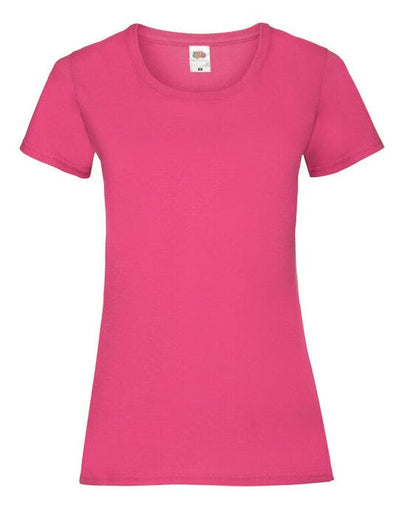 Fruit Of The Loom 61372 FOTL Ladies Valueweight T - Fuchsia