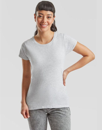 Fruit Of The Loom 61372 FOTL Ladies Valueweight T - Heather Grey