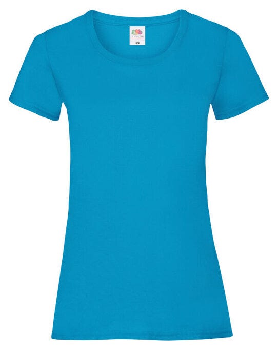Fruit Of The Loom 61372 FOTL Ladies Valueweight T - Azure Blue