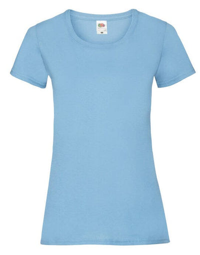 Fruit Of The Loom 61372 FOTL Ladies Valueweight T - Sky Blue