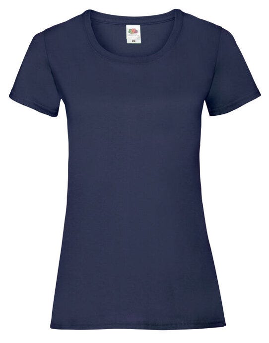 Fruit Of The Loom 61372 FOTL Ladies Valueweight T - Navy Blue