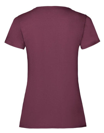 Fruit Of The Loom 61372 FOTL Ladies Valueweight T - Burgundy