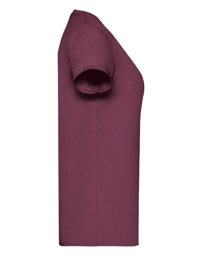 Fruit Of The Loom 61372 FOTL Ladies Valueweight T - Burgundy