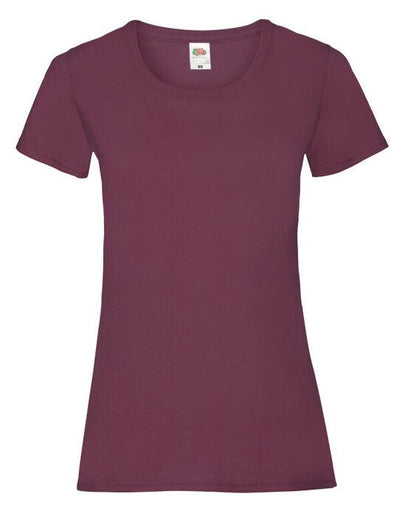 Fruit Of The Loom 61372 FOTL Ladies Valueweight T - Burgundy