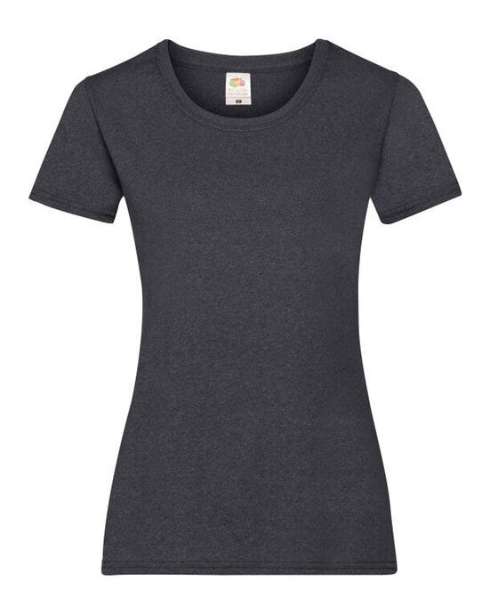 Fruit Of The Loom 61372 FOTL Ladies Valueweight T - Dark Heather