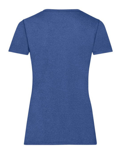 Fruit Of The Loom 61372 FOTL Ladies Valueweight T - Retro Heather Royal