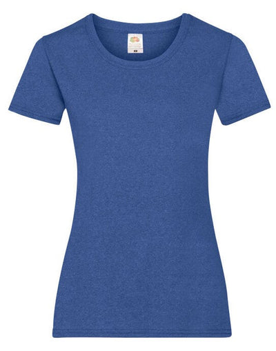 Fruit Of The Loom 61372 FOTL Ladies Valueweight T - Retro Heather Royal