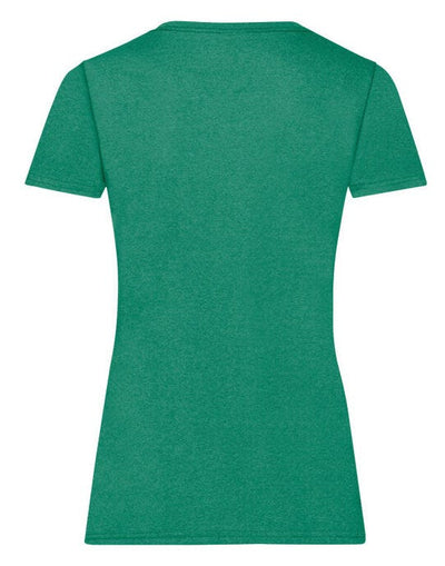 Fruit Of The Loom 61372 FOTL Ladies Valueweight T - Retro Heather Green